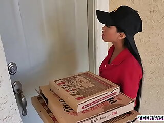 Two oversexed teens quits some pizza increased..